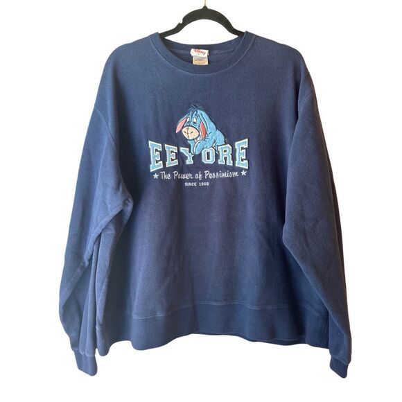 Vintage Disney Eeyore Appliqué Fleece Pullover size XL - Picture 1 of 7